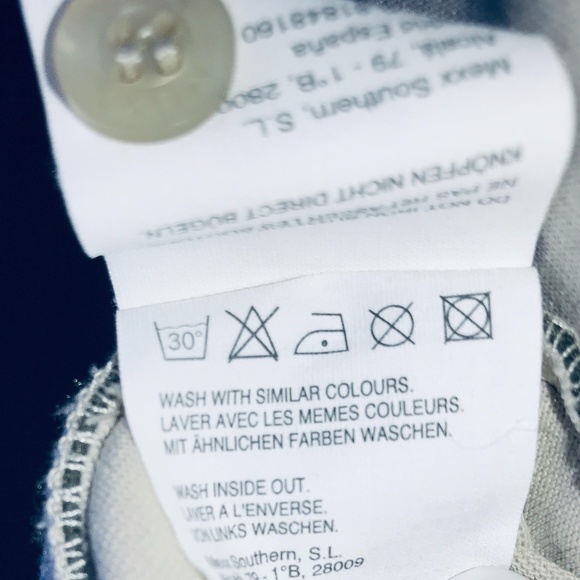 Mexx Mens Short Sleeve Cream Shirt w/Green Piping - Picture 4 of 4